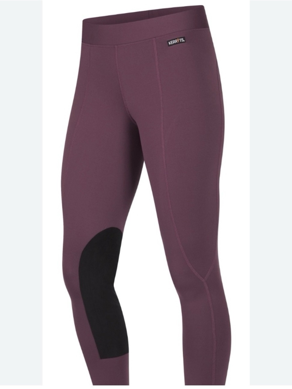 Kerrits Flow Rise Knee Patch Performance Leggings Burgundy Mahogany Size M